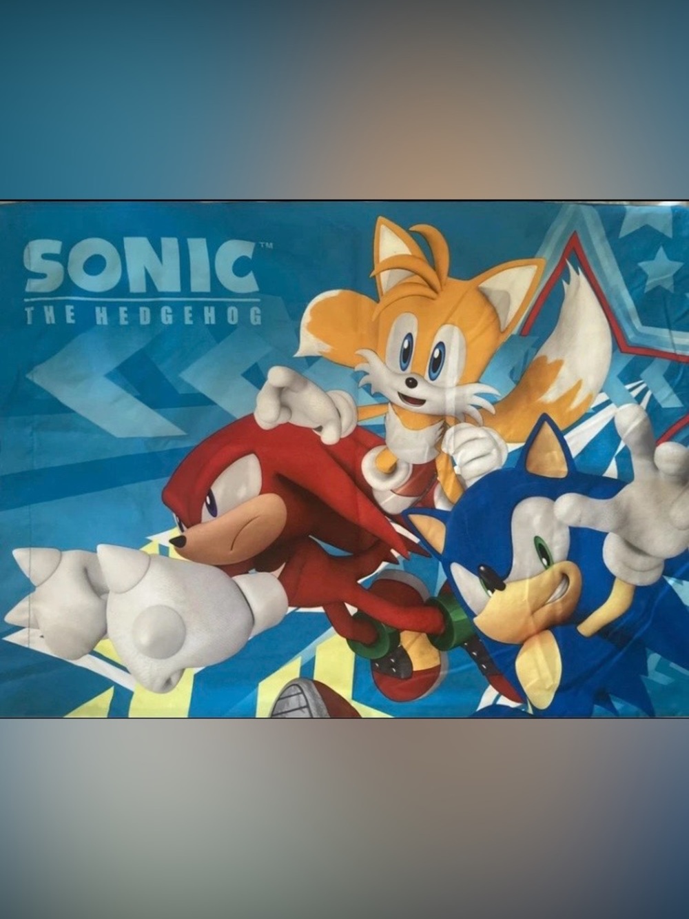 Sonic The Hedgehog Kids Blue Character Bedding Sheet